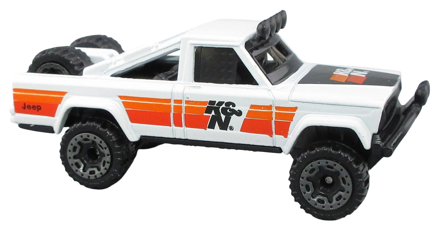 Hot Wheels 2024 - Collector # 091/250 - HW Hot Trucks 4/10 - '73 Jeep J10 - White / K&N Filters - BLOR Wheels - USA Card