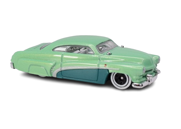 Hot Wheels 2024 - Collector # 143/250 - Rod Squad 5/5 - New Models - Hirohata Merc - Seafoam Green - White Walls on 5 Spokes - USA Card
