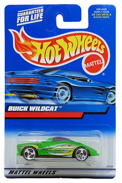 Hot Wheels 2000 - Collector # 183/250 - Buick Wildcat - Green - 3 Spokes - USA Square Card