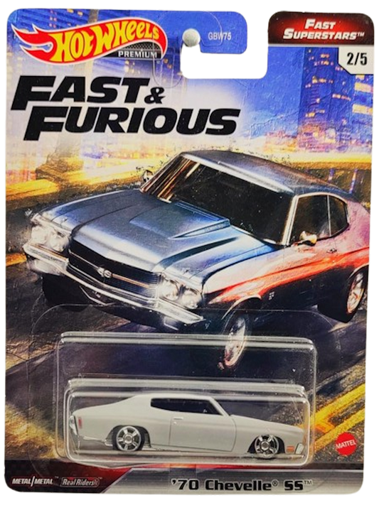 Hot Wheels 2021 - Premium / Fast & Furious / Fast Superstars 2/5 - '70 Chevelle SS - Matte Gray - Metal/Metal & Real Riders