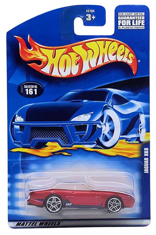 Hot Wheels 2001 - Collector # 161/240 - Jaguar XK8 - Metallic Red - PR5 Wheels - USA Card