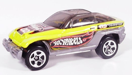 Hot Wheels 2002 - Collector # 144/240 - Jeepster - Yellow - USA 'Race & Win' Card