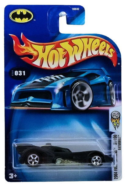 Hot Wheels 2004 - Collector # 031/212 - First Editions 31/100 - (1989) Batmobile - Matte Black - USA Card