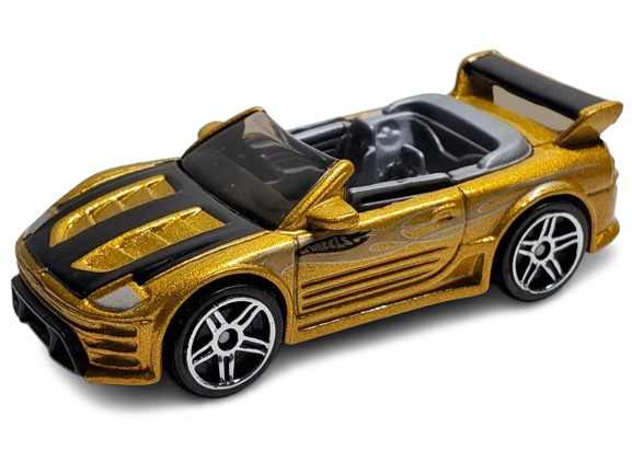 Hot Wheels 2004 - Collector # 090/212 - First Editions 90/100 - Mitsubishi Eclipse - Gold - PR5 Wheels - USA '05 Card