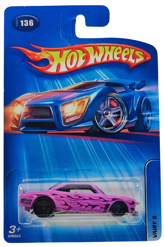Hot Wheels 2005 - Collector # 136/183 - Vairy 8 (Corvair) - Matte Violet - Black 5 Spoke - USA '05 Card