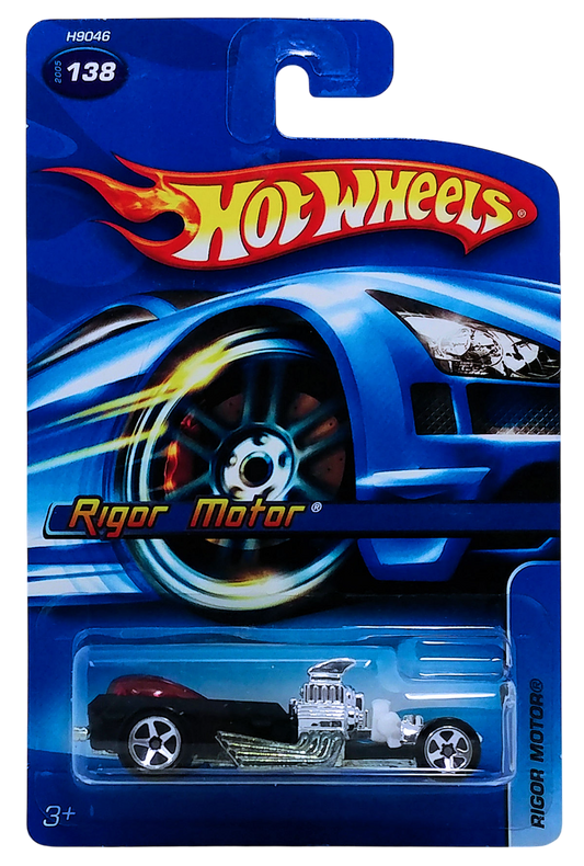 Hot Wheels 2005 - Collector # 138/183 - Rigor Motor (Dragula) - Matte Black - USA '06 Card