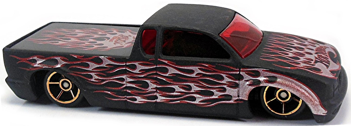 Hot Wheels 2005 - Collector # 143/183 - Faster Than Ever - Steel Flame - Flat Black - FTE Wheels
