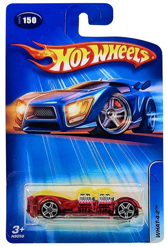 Hot Wheels 2005 - Collector # 150/187 - What-4-2 - Transparent Red - PR5 Wheels - USA '05 Card