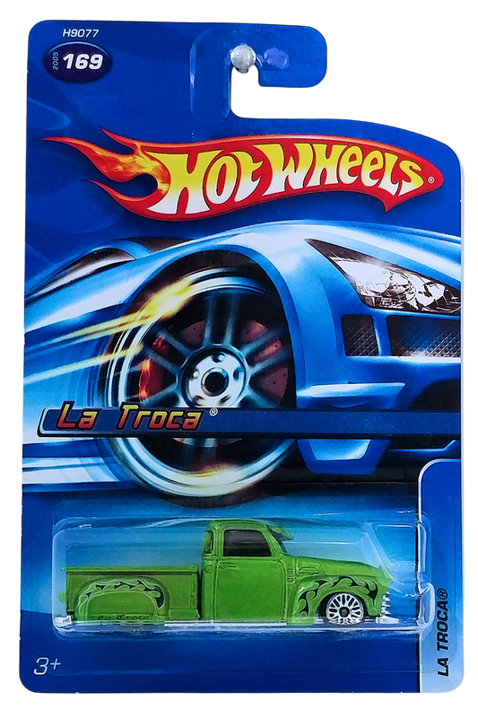 Hot Wheels 2005 - Collector # 169/183 - La Troca - Metalflake Green - Lace Wheels - USA '06 Card