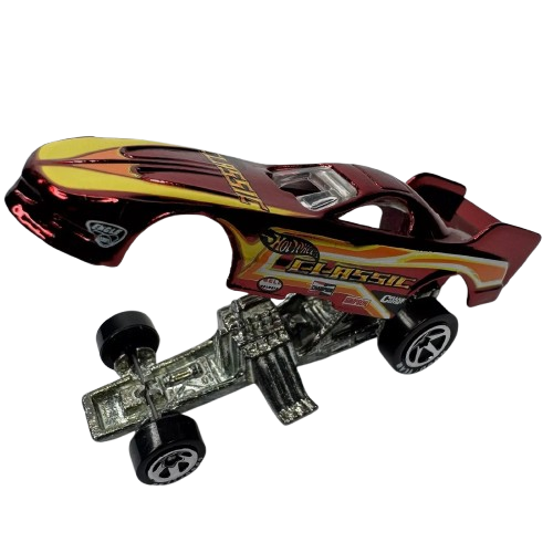 Hot Wheels 2005 - Classics Series 1 # 18/25 - Firebird Funny Car - Spectraflame Red - 5 Spoke Wheels on Good Year Tires - Metal/Metal - Body Flips Up - Special Paint - Limited Edition