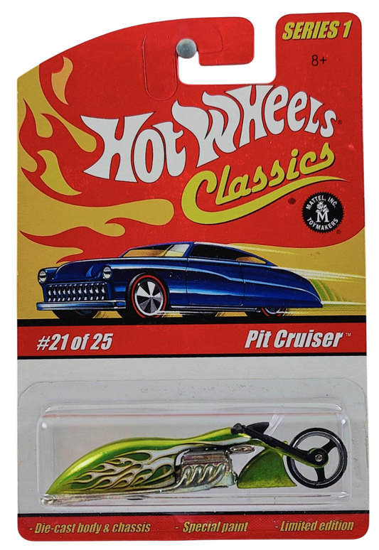 Hot Wheels 2005 - Classics Series 1 # 21/25 - Pit Cruiser - Spectraflame Anti-Freeze / Flames - Metal/Metal - Limited Edition