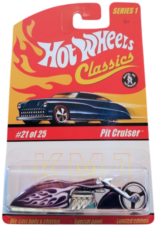 Hot Wheels 2005 - Classics Series 1 # 21/25 - Pit Cruiser - Spectraflame Purple / Flames - Metal/Metal - Limited Edition