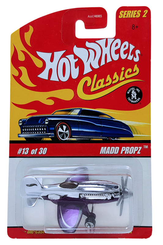 Hot Wheels 2006 - Classics Series 2 # 13/30 - Madd Propz (Airplane) - Spectraflame Purple & Chrome - Metal/Metal - Limited Edition
