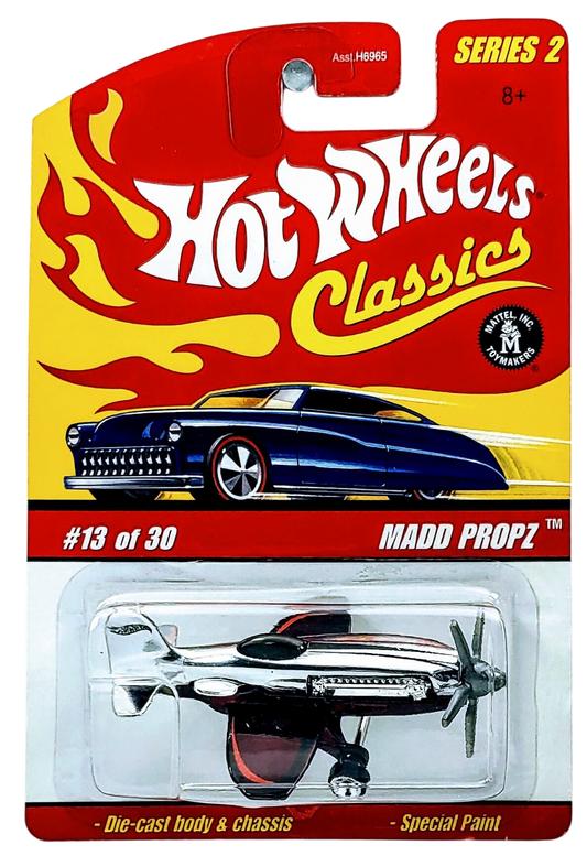 Hot Wheels 2006 - Classics Series 2 # 13/30 - Madd Propz (Airplane) - Spectraflame Dark Red & Chrome - Metal/Metal - Limited Edition