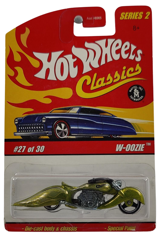 Hot Wheels 2006 - Classics Series 2 # 27/30 - W-Oozie (Custom Motorcycle) - Spectraflame Antifreeze - Metal/Metal & MC3 Wheels - Limited Edition