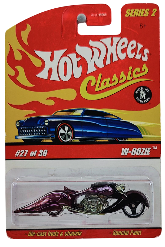 Hot Wheels 2006 - Classics Series 2 # 27/30 - W-Oozie (Custom Motorcycle) - Spectraflame Purple - Metal/Metal & MC3 Wheels - Limited Edition