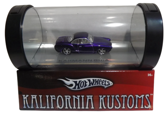 Hot Wheels 2006 - Kalifornia Kustoms - Karmann Ghia - Spectraflame Purple - Real Riders - KMart Exclusive - Acrylic Tube Display Package
