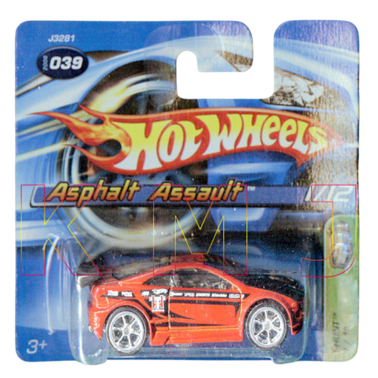Hot Wheels 2006 - Collector # 039/223 - Treasure Hunts 01/12 - Asphalt Assault - Red with Black Hood - Real Riders - SC