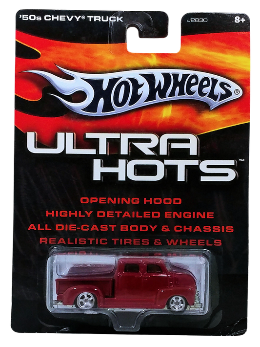 Hot Wheels 2006 - Premium / Ultra Hots - '50s Chevy Truck - Dark Red - Metal/Metal & Real Riders - Kar Keeper Included