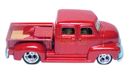 Hot Wheels 2006 - Premium / Ultra Hots - '50s Chevy Truck - Dark Red - Metal/Metal & Real Riders - Kar Keeper Included