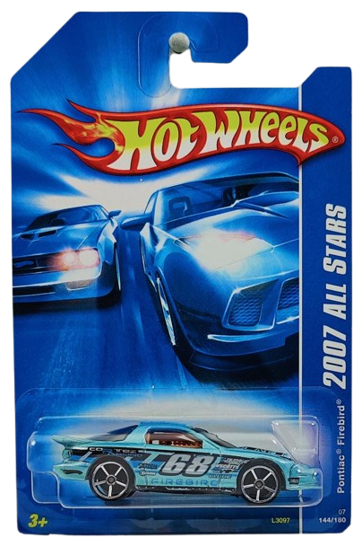 Hot Wheels 2007 - Collector # 144/180 - All Stars 12/24 - Pontiac Firebird - Metallic Light Blue - OH5SP Wheels - USA Card