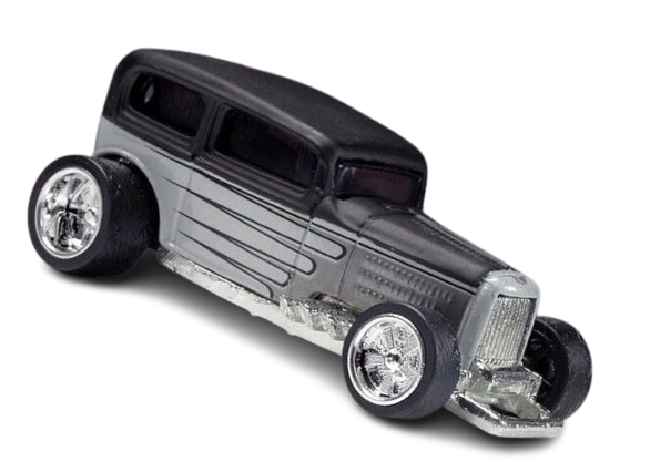 Hot Wheels 2007 - Street Show Series 07/32 - Midnight Otto - Matte Black / Scallops - SS5SP Wheels - Walmart Exclusive - Large USA Blister Card