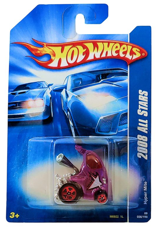 Hot Wheels 2008 - Collector # 056/196 - All Stars - Hyper Mite - Pearl Purple - Red 5 Spokes - USA Card