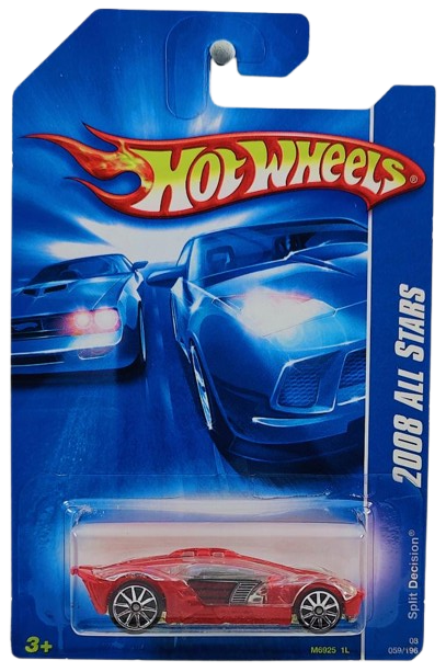 Hot Wheels 2008 - Collector # 059/196 - All Stars 19/36 - Split Decision - Red - USA Card