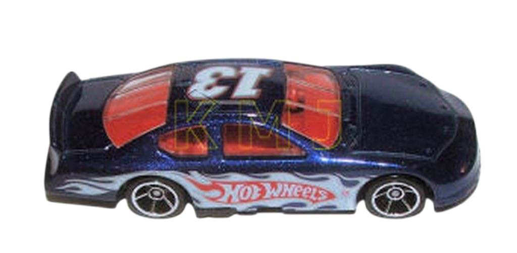 Hot Wheels 2008 - Collector # 146/172 - Hot Wheels Racing 2/4 - Dodge Charger Stock Car - Blue / #13 - OH5Sp Wheels - International Card