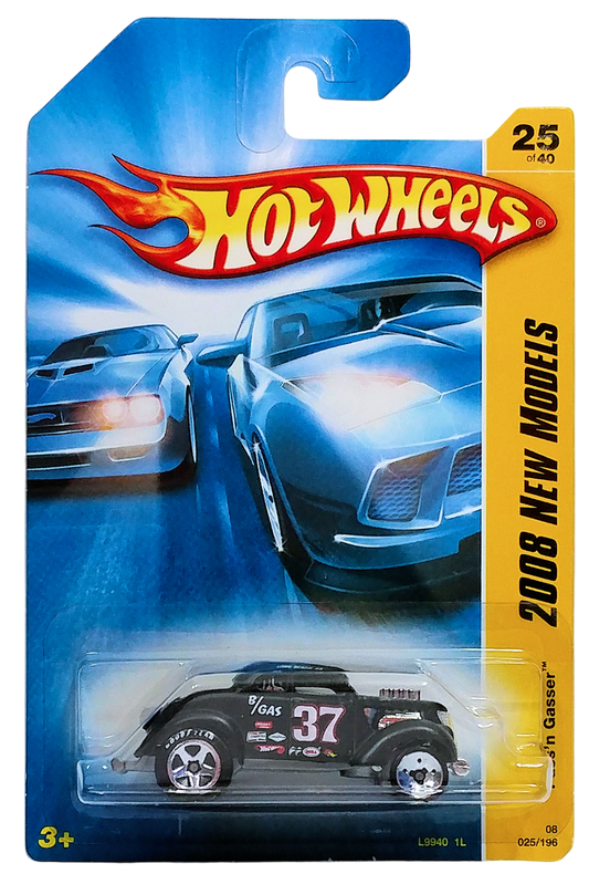 Hot Wheels 2008 - Collector # 025/196 - New Models 25/40 - Pass'n Gasser - Flat Black - USA Card