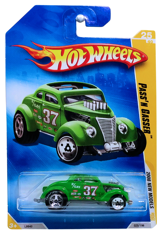 Hot Wheels 2008 - Collector # 025/196 - New Models 25/40 - Pass'n Gasser - Green - USA Card