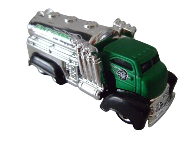 Hot Wheels 2009 - Collector # 014/166 - HW Premiere 14/42 - Fast Gassin - Satin Green Cab / Chrome Tank / Black Fenders - 5 Spoke Wheels - International Card