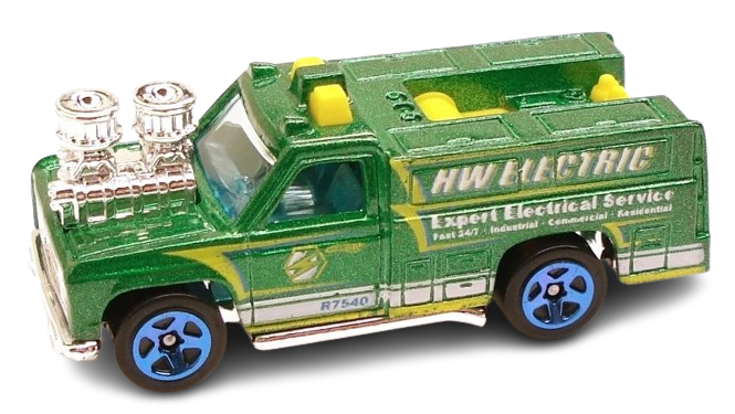 Hot Wheels 2010 - Collector # 115/240 - HW City Works 7/10 - Rescue Ranger - Metalflake Green / 'HW Electric' - USA Card