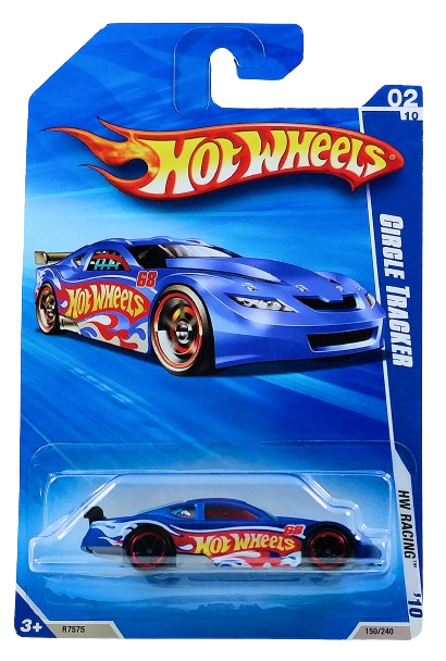 Hot Wheels 2010 Collector 150 240 HW Racing 2 10 Circle Tracker Blue 68 OH5SP Wheels USA Card