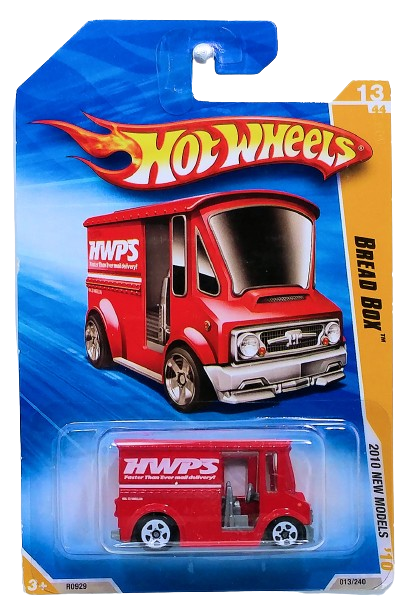 Hot Wheels 2010 - Collector # 013/240 - New Models 13/44 - Bread Box - Red - USA Card