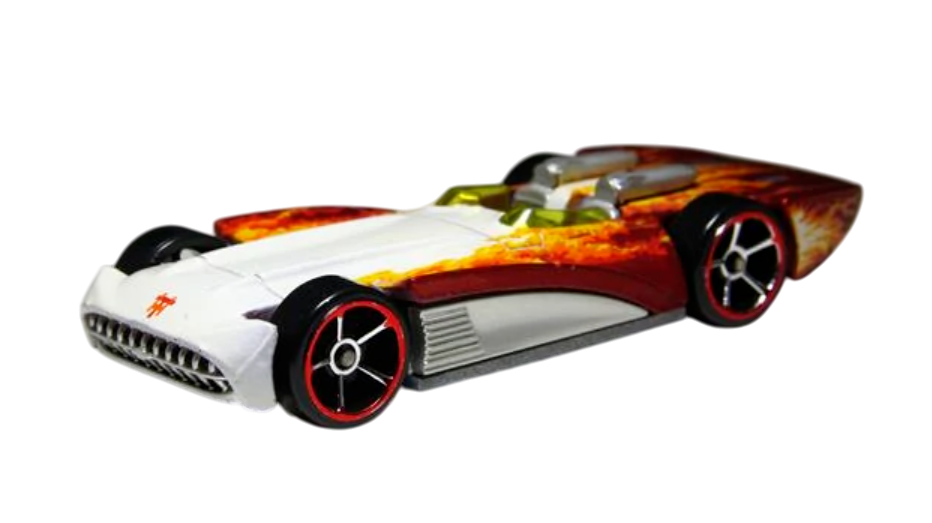 Hot Wheels 2010 - Collector # 046/240 - Treasure Hunts 2/12 - Chevroletor - Red & White / Flames - OH5SP Wheels - USA Card