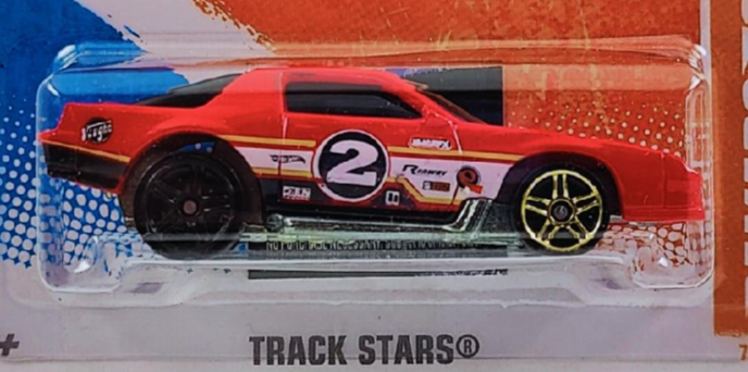 Hot Wheels 2011 - Collector # 072/244 - Track Stars 07/15 - Camaro Z28 - Red - USA 'Instant Win' Card - ERROR! Rear Wheel is Black