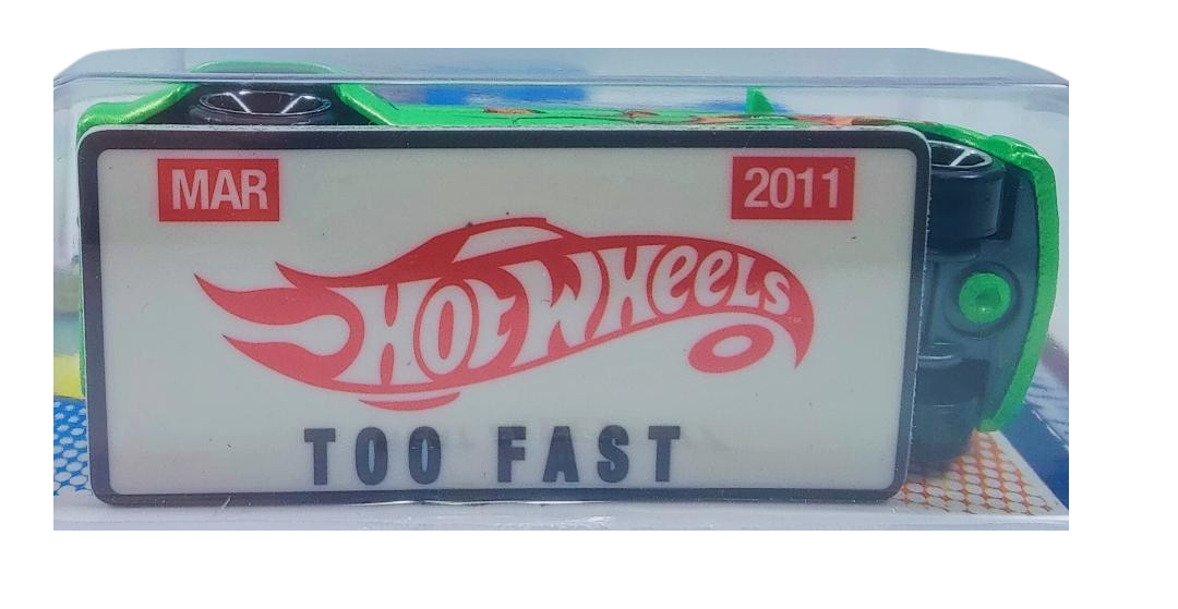 Hot Wheels 2011 - Collector # 092/244 - Heat Fleet 2/10 - Customized C3500 - Grass Green Metalflake - USA 'Instant Win' Card with License Plate