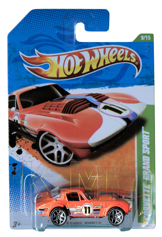 Hot Wheels 2011 - Collector # 059/244 - T-Hunt 09/15 - Corvette Grand Sport - Orange / #11 - Y5 Wheels - USA Card