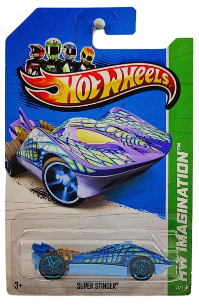 Hot Wheels 2013 - Collector # 071/250 - HW Imagination / Surf Patrol - Super Stinger - Blue - PR5 Wheels - USA Card
