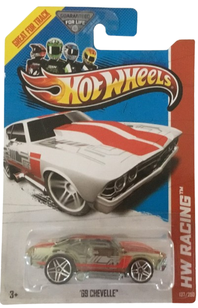 Hot Wheels 2013 - Collector # 137/250 - HW Racing: X-Raycers - '69 Chevelle - Clear - USA