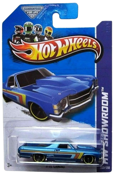 Hot Wheels 2013 - Collector # 233/250 - HW Showroom / Muscle Mania - '71 El Camino - Metallic Blue - USA Card