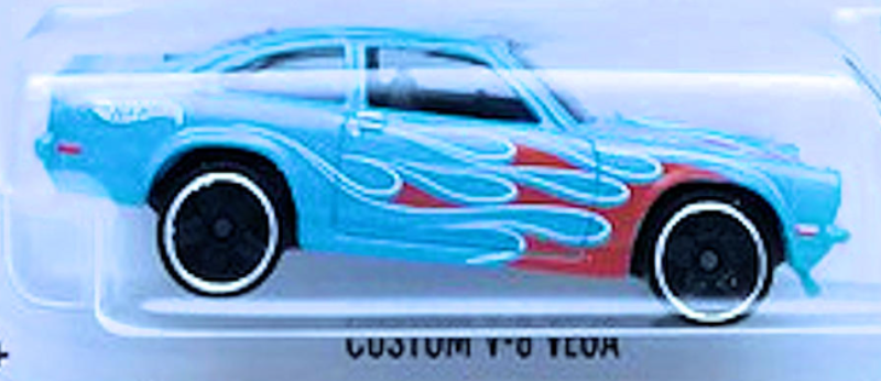 Hot Wheels 2014 - Collector # 220/250 - HW Workshop / Heat Fleet - Custom V-8 Vega - Sky Blue - PR5 Wheels - USA Card