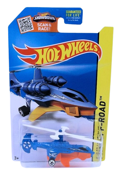 Hot Wheels 2015 - Collector # 094/250 - HW Off-Road / Sky Show - Sky Knife - Blue / Orange - USA 'Showdown' Card