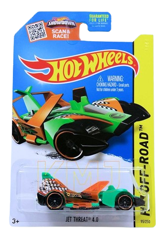 Hot Wheels 2015 - Collector # 095/250 - HW Off-Road / Sky Show - Jet Threat - Green / Orange - USA 'Showdown' Card