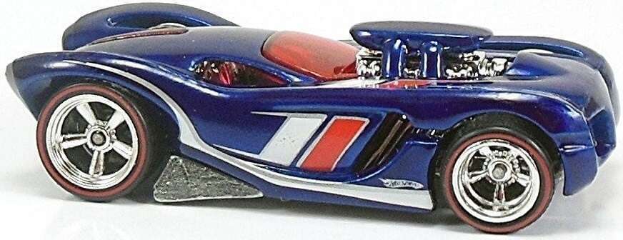 Hot Wheels 2008 - Collector 169/196 - SUPER Treasure Hunts 09/12 - 16 Angels - Spectraflame Blue - Real Riders with Redlines - Metal Base - USA Card