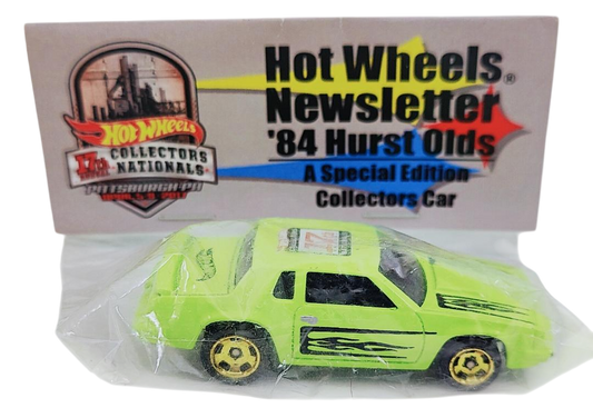 Hot Wheels 2017 - 17th Annual Nationals - Pittsburgh, PA - Newsletter Car - '84 Hurst Olds - Neon Green - Metal/Metal - Baggie Car - Code 3