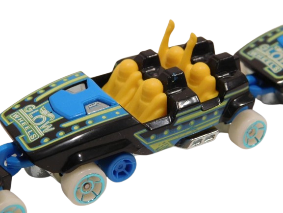 Hot Wheels 2017 - Collector # 328/365 - HW Glow Wheels 9/10 - Loopster - Black / Hands Up - USA Card