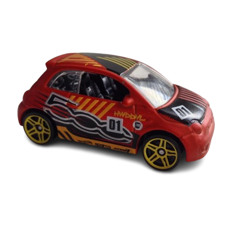 Hot Wheels 2018 - Collector # NONE - HW Daredevils 2/5 - Fiat 500 - Dark Orange - International Card
