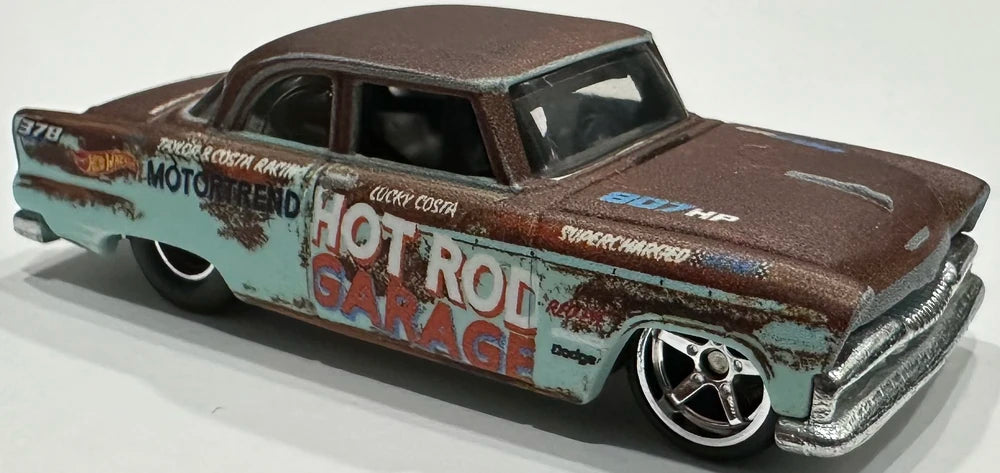Hot Wheels 2024 - Premium / Boulevard # 101 - 1955 Plymouth Savoy - Classic Patina / Hot Rod Garage - Metal/Metal & Real Riders - Walmart Exclusive - NEW Casting!